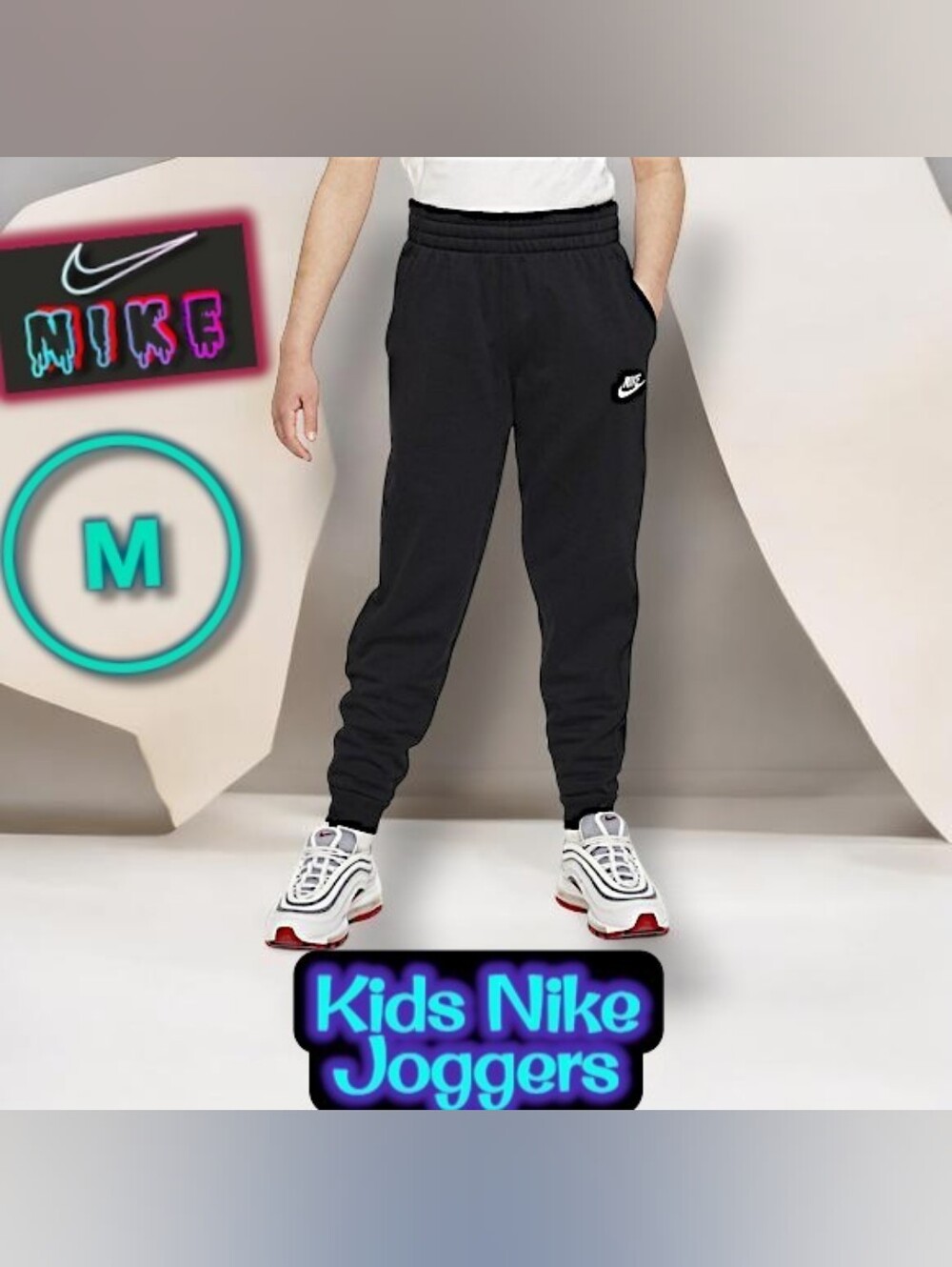 Kids Nike NSW Club LBR Fleece Joggers Size Medium